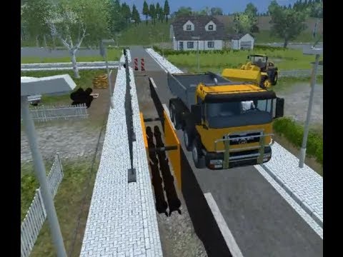 Baustelle - New Channel here: http://www.youtube.com/user/ChantierTravaux Travaux de canalisation réaliser sur une map de Farming simulator 2013 avec des mods Lien du mo...