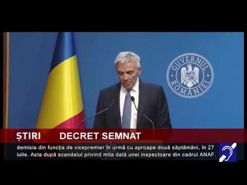 Decretul privind demisia lui Anastasiu, aprobat