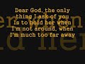 Avenged Sevenfold-Dear God (Lyrics)