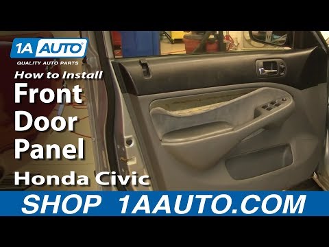 How To Install Replace Remove Front Door Panel Honda Civic 01-05 1AAuto.com