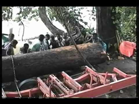 Glen Chapman interviews people who work at or use wood produced at Kikongo's saw mill, and finds out how it has helped the area. The sawmill has raised the standard of living by providing lumber and products for the people in the area. Towards the end of the video, you'll see boards being passed forward in church as their tithe!