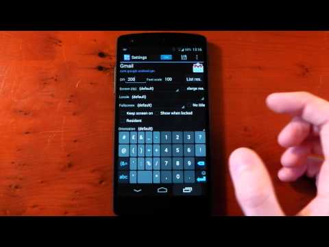 Nexus 5 - Xposed Module - App Settings - Per-App-dpi / Immersive Mode