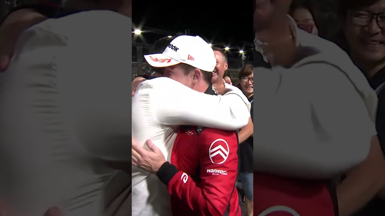 Nick Cassidy celebrating back-to-back podiums with Citroen racing in Tokyo 🇯🇵