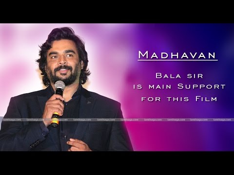 Madhavan says Bala sir is main Support for this Film Iruthi Sutru