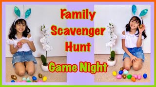 Family Scavenger Hunt Game Night with Easter Eggs