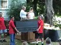 Auctioneer Robert Teel Sells a Blue Dower Chest Auctioneer Robert Teel Sells a Blue Dower Chest
