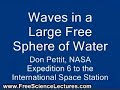 Waves, Bubbles and Reactions in a Free Sphere of Water