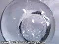 Waves, Bubbles and Reactions in a Free Sphere of Water