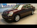 We areproud to present this 2001 Lexus LS 430. Please visit our website at www.texasautoonline.com and if you have any questions you can always call us at (866) 451-8395. We've been honored to serve the Houston TX area, we promise that your experience at our dealership will exceed your expectations! Year 2001 Make: Lexus Model: LS 430 Engine: 4.3L (262) DOHC EFI 32-valve V8 aluminum engine Trans.: Automatic Exterior: Purple Miles: 74843 Interior: Tan Texas Auto (866) 451-8395 www.texasautoonline.com 5531 Mitchelldale St. Houston, TX 77092 Texas Auto is a fully licensed and bonded dealership located in Houston, Texas. Family owned and operated, we have been selling quality pre-owned vehicles using the online marketplace since early 2004. We started with one goal in mind, provide a quality product at a fair market price, while helping our customers find the vehicle of their dreams regardless of what part of the world they live in. We are more than happy to ship our vehicles worldwide to find their new home, from Alaska to Zimbabwe, we can get it there. We offer our vehicles at such a discounted rate due to our low overhead and our desire to move inventory quickly. We have also eliminated pushy salesmen and pretty balloons so we can offer such low prices. After reviewing the quality and diversity of our inventory, our impeccable feedback, and our amazing pricing, we know you will feel comfortable purchasing a vehicle from us like so many others already have. Texas Auto is <b>...</b>
