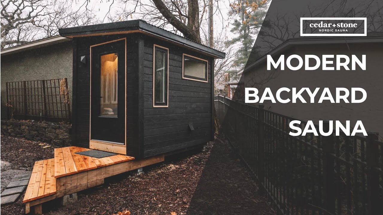 The Modern Backyard Sauna // Cozy stress relief at home.