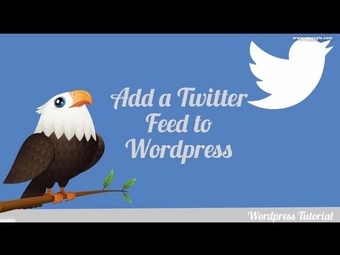 how to twitter feed wordpress