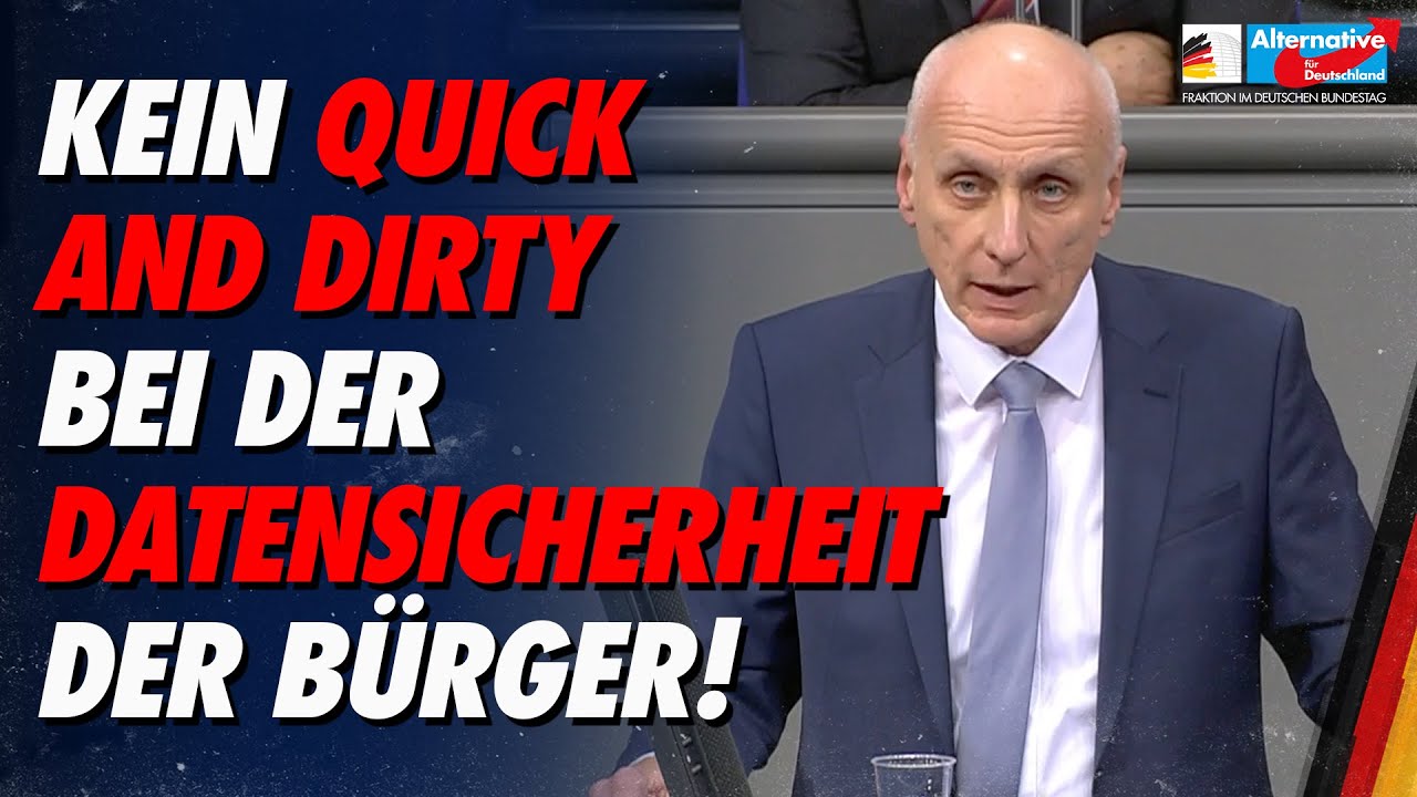 Kein Quick and Dirty bei der Datensicherheit der Bürger! - Uwe Schulz - AfD-Fraktion im Bundestag