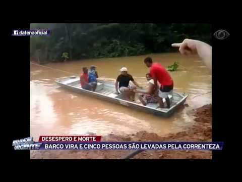 Barco vira e cinco pessoas são levadas pela correnteza no Acre