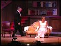 this is a clip of my performance as henry higgins last year in my fair lady.

poor eliza doolittle, selling flowers on the street, giving money to her lying father who spends it on beer.  she meets henry higgins, a very successful author and language specialist, who belittles her by making fun of her speech.  later she appears at his home and asks to pay for speech lessons.

after this clip...
through much hard work (for both of them really, because she has such a thick thick cockney accent, it nearly kills them!) they go to the ball, and she pulls it off! they return home and colonel pickering sings a song applauding henry higgins success, completely leaving out that eliza had something to do with the it. that brings us to another clip
http://www.youtube.com/watch?v=4jqrk5lauge