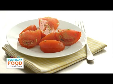 sarah - I love a ripe tomato in the summer, and most times I want nothing more than a sprinkling of salt and a drizzle of oil to heighten the flavor, but sometimes you want to shake things up a bit....