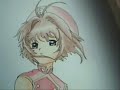 Dibujando a Sakura (me drawing Sakura)