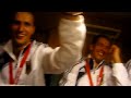 German Boys Volleyball celebrate Deaflympics's Bronze at bus