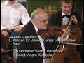 hanover chamber orchestra
leader: prof. adam kostecki

jacques loussier, ii. konzert f�r violine, conga und streicher. 1.satz
solist: adam kostecki

kammerorchester hannover
leitung: prof. adam kostecki

aufgenommen am 15.07.07 in st.martin/seelze im rahmen des musikfestivals seelze (muse) 2007

the clip is directed by
magnus willeke www.vidis-media.de