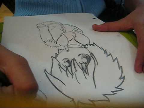 how to draw l'from death note chibi