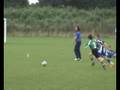 Louth Utd striker Riley Hall scores against Sleaford Town FC