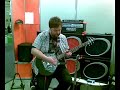 tommy demonstrating for electric babes(r) guitars