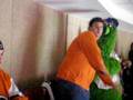 Dancing Flyers Guy and the Philly Phanatic 11/2/2008