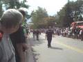 Notre Dame Marching Band going into the football field