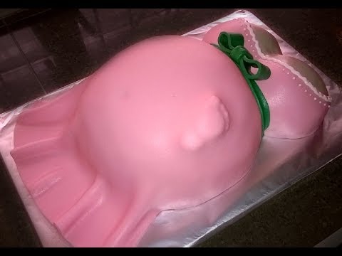 how to make a pregnant belly cake