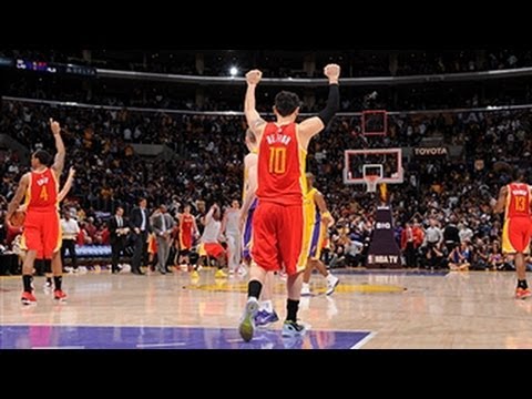 three pointer - Check out this wild scramble to end regulation in Los Angeles as Jeremy Lin finds Chandler Parsons in the final seconds of the game as he drills the deep thr...