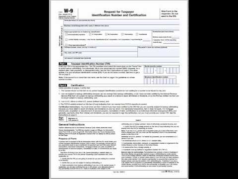 how to properly fill out a w9 form
