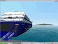 (virtual sailor)Greek ships Blue star ithaki in port naxos.wmv