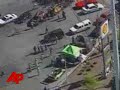 hundreds of cars clogged streets near the las vegas strip thursday after a local phone company offered 10,000 bucks worth of free gas. cars were lined up for miles to tank-up. (may 16)