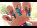 My Entry To Makeupbymel's 100k Subscribers Contest! Rainbow Shimmer Stained-Glass Nail Art HD Video