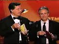 Stephen Colbert and Jon Stewart and Prunes at 2008 Emmys Stephen Colbert and Jon Stewart and Prunes at 2008 Emmys