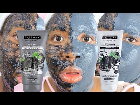 Freeman Charcoal and Black Sugar MUD Mask vs. Freeman Charcoal and Black Sugar GEL Mask! REVIEW