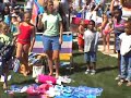 Phredd live concert collage at Kids Cookie Break Pool Party