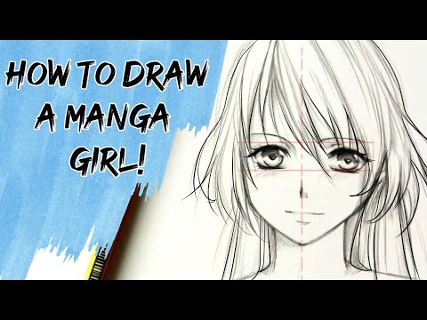 How to draw a Manga girl—slow tutorial [HD!!]