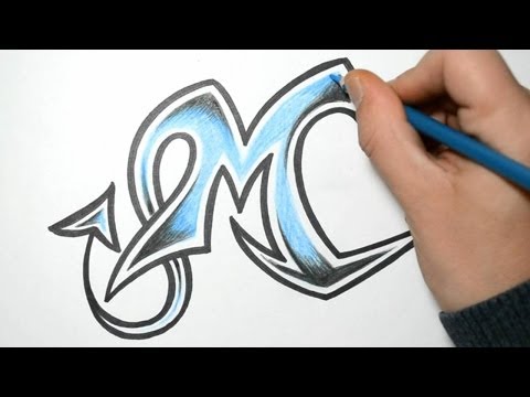 how to draw a cool letter m