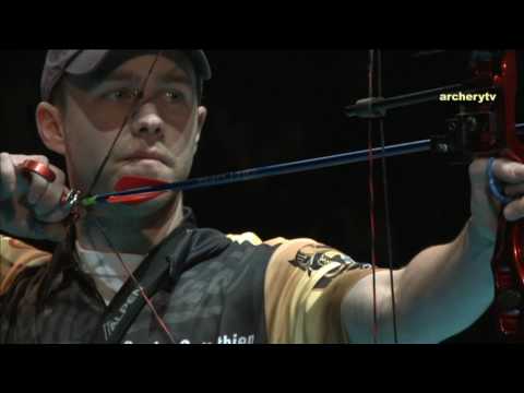 compound - Uncut Match of the 2010 European Tournament of archery in Nimes (FRA). Compound Men Ind. Gold BROADWATER Jesse (USA) vs GELLENTHIEN Braden (USA)