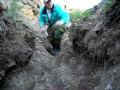 Gold Prospecting Cache Creek, Colorado -- Crevicing Bedrock