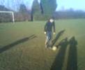 Brett Cantey flicks up the ball and it hits the crossbar. AMAZING