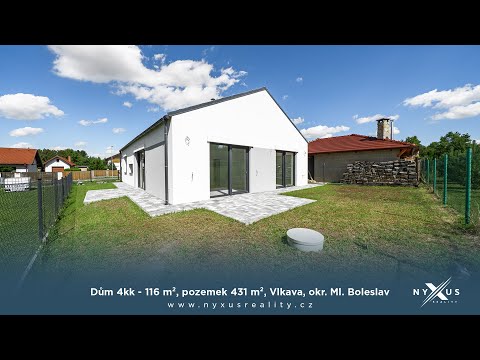 Video Prodej domu 4kk - 116 m², pozemek 431 m², Na Bahýnkách, Vlkava, okres Mladá Boleslav