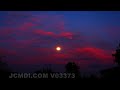 720p HD V03373 Super pink clouds moonrise sunset timelapse