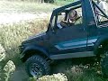 My friend Sauro in hard downhill with Suzuki sj413