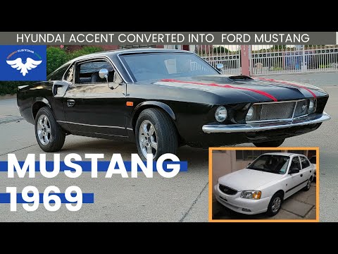 Accent modified into Mustang 1969 by Dream Customs India