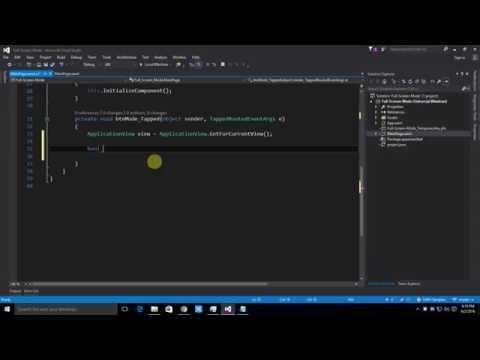 Full Screen Mode in UWP app