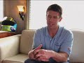 Carl Edwards admires the Aflac Duck