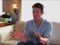 Carl Edwards admires the Aflac Duck