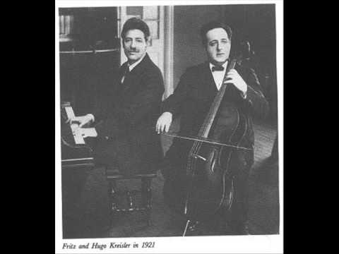 ベートーベント長調のメヌエット - Hugo Kreisler on cello, Fritz Kreisler on violin, and Charlton Keith on piano playing Minuet in G by Beethoven.