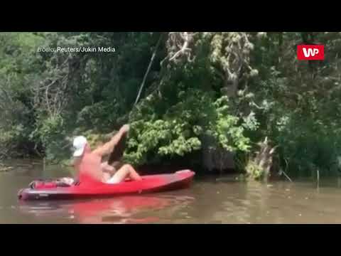 Walnął wiosłem w rój owadów – popisówka pierwsza klasa!